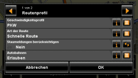 NAVIGON 4310 max - Routenoptionen - 1