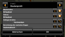 NAVIGON 4310 max - Routenoptionen - 2