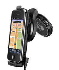iPhone Halter von TomTom mit integriertem GPS-Empfänger und Lautsprecher...