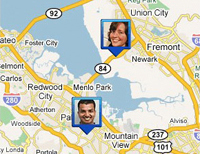 Neue Webapplikation von Google zeigt den Standort von Freunden an...