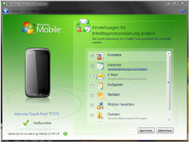 HTC Touch Pro2 - Synchronisation mit Windows - 2