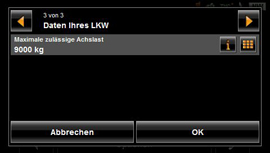 LKW-Erweiterung für NAVIGON 6310/8410 - LKW Profil Eingaben - 4