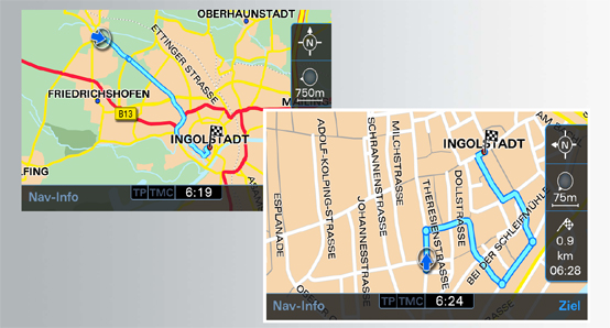 Audi RNS-E 2009 - Kreuzungszoom - 1