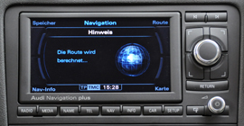Audi RNS-E 2009 - Routenauswahl und Routenoptionen - 1