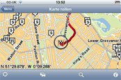 TomTom für iPhone - Karte rollen (Kartenübersicht) - 1