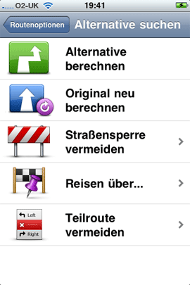 TomTom für iPhone - Routenoptionen - 2