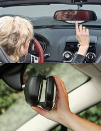 Seecode verspricht mit der neuen Vossor V3 sicheres Telefonieren über den Rückspiegel...