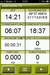 TwoNav für das iPhone - Darstellung von Informationen - 1