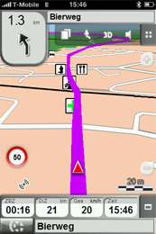 TwoNav für das iPhone - Straßennavigation - 5