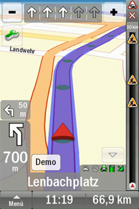 Version 1.5 der Falk Navigator Software für das iPhone endlich auch mit Live Funktionen...