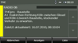 Falk Vision 700 - TMC-Empfang - 2