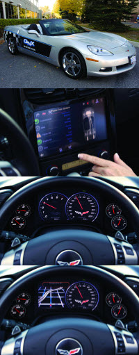 QNX zeigt an Hand einer Corvette was heute aktuell mit Vernetzung im Auto möglich ist...