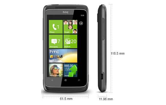 HTC 7 Trophy: Eine Trophäe für Gamer - Ausstattung   Zubehör und technische Daten (8507) - 1