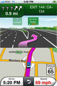 In den USA bietet Garmin mit dem StreetPilot jetzt auch eine Navigationssoftware fürs iPhone an...