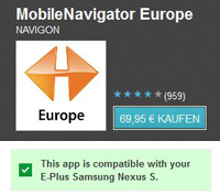 Die Web Version des Android Market zeigt endlich auch an, mit welchen Geräten eine App kompatibel ist...