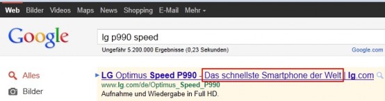 LG P990 Optimus Speed  der Preis-/Leistungs-Champion - Performance IV - 1