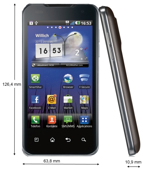 LG P990 Optimus Speed der Preis-/Leistungs-Champion - Technische Daten - 1