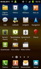 Samsung Galaxy SII  galaktisches Erlebnis - Software III - 1