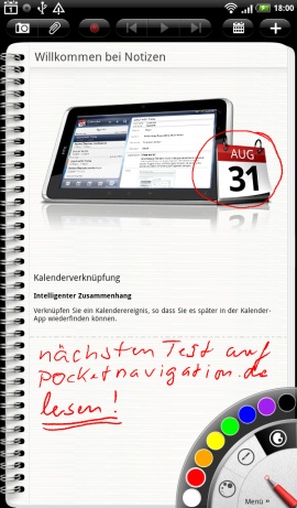 HTC Flyer - Die Rückkehr des Notizbuches - Bedienung III - 2