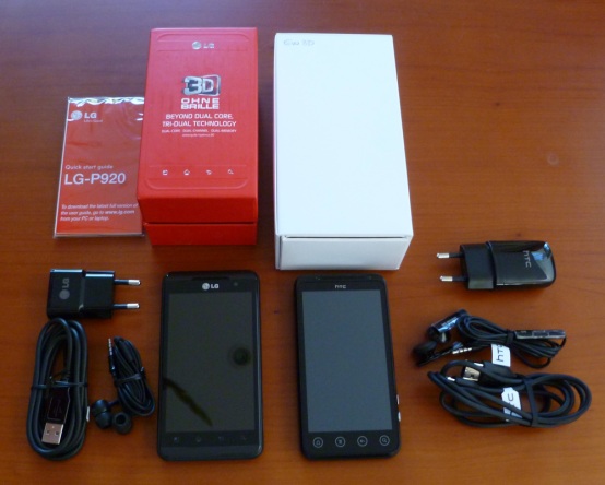 3D-Mania - LG Optimus 3D vs. HTC Evo 3D - Ausstattung   Zubehör - 1