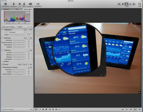 iPad 3 - die Lupe machts sichtbar