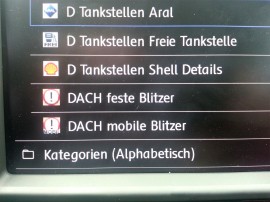 VW Discover Pro POIs