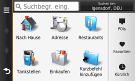 Menu Zielführung