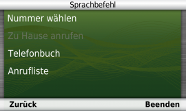 Sprachbefehl Auswahl