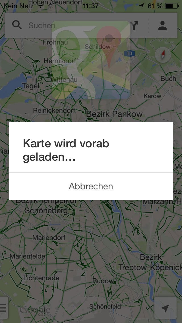 google maps karten offline nutzen
