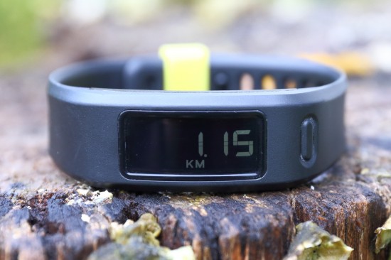Garmin Vivofit, km-Anzeige