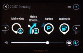 Menü mit seitlichen Schaltflächen