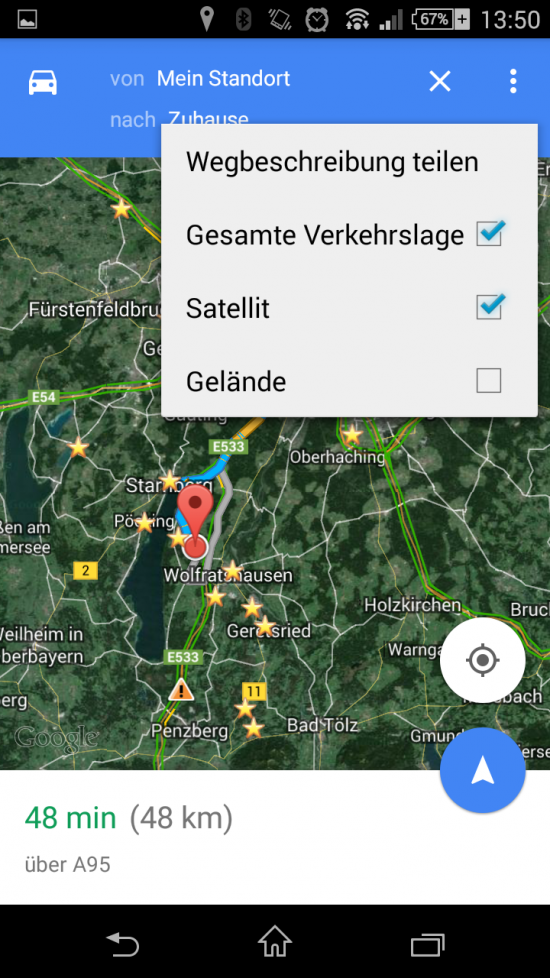 Google Maps Update ermöglicht Teilen von Routen › pocketnavigation.de Navigation