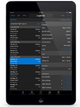 Garmin-pilot-logbuch