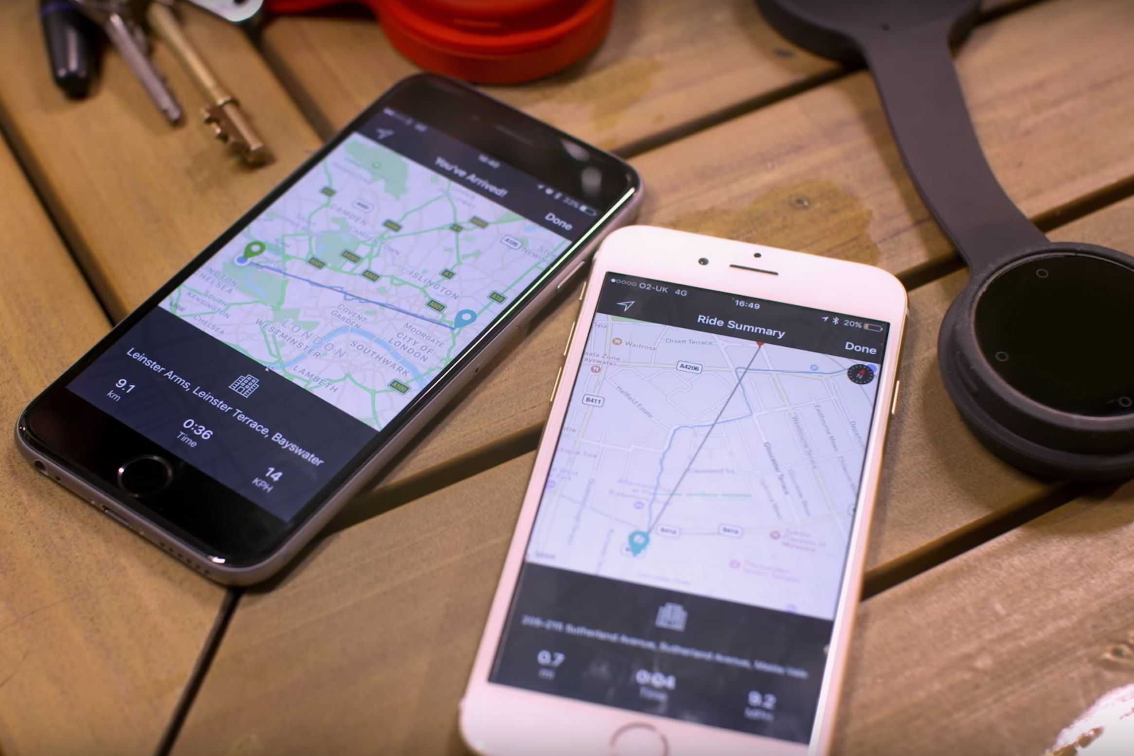 Hipper Fahrrad Kompass Beeline führt intuitiv ans Ziel ›  , Navigation, GPS, Blitzer