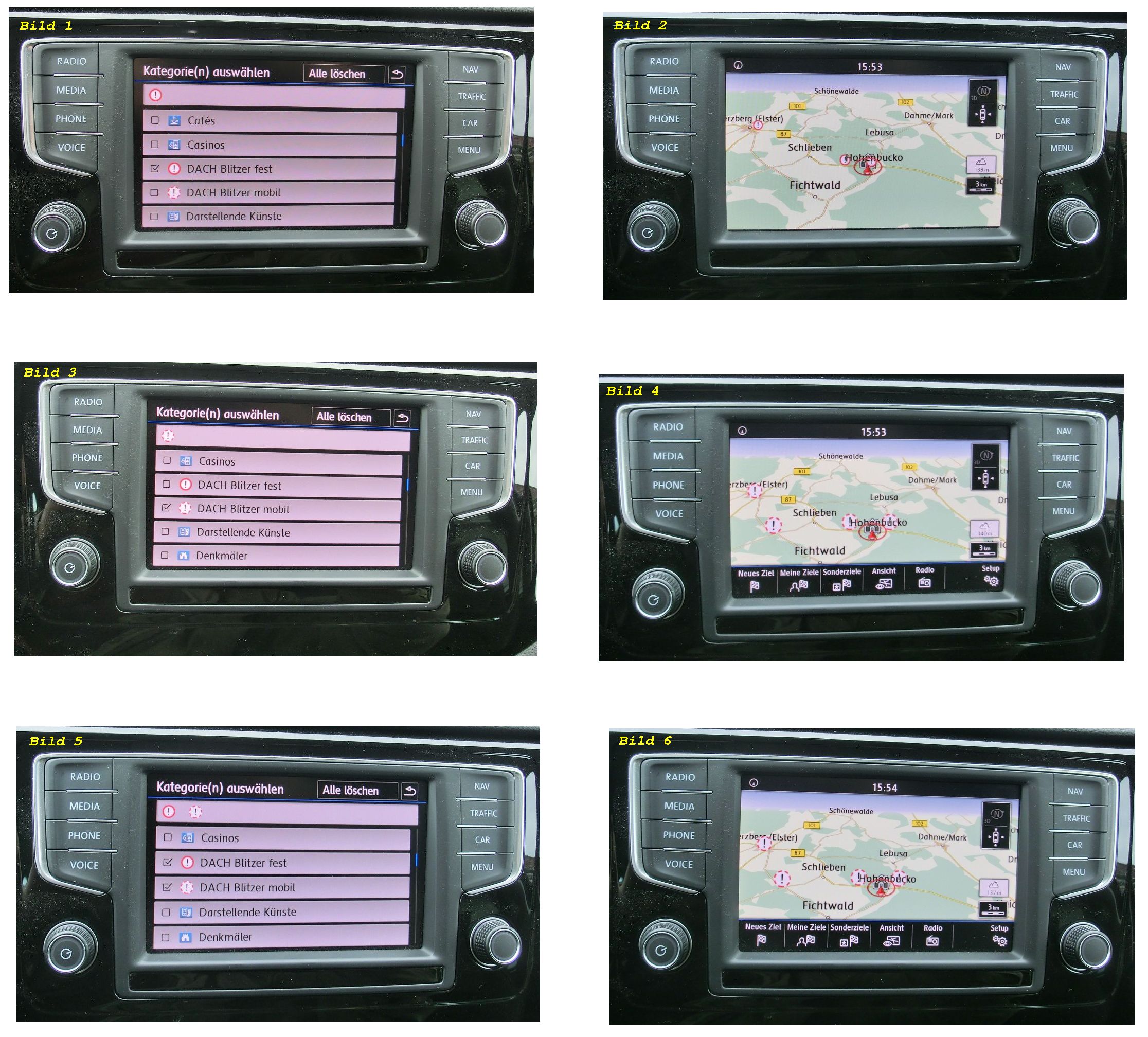 VW Discover Pro Generation 1 / 2 › pocketnavigation.de Navigation GPS Blitzer POIs