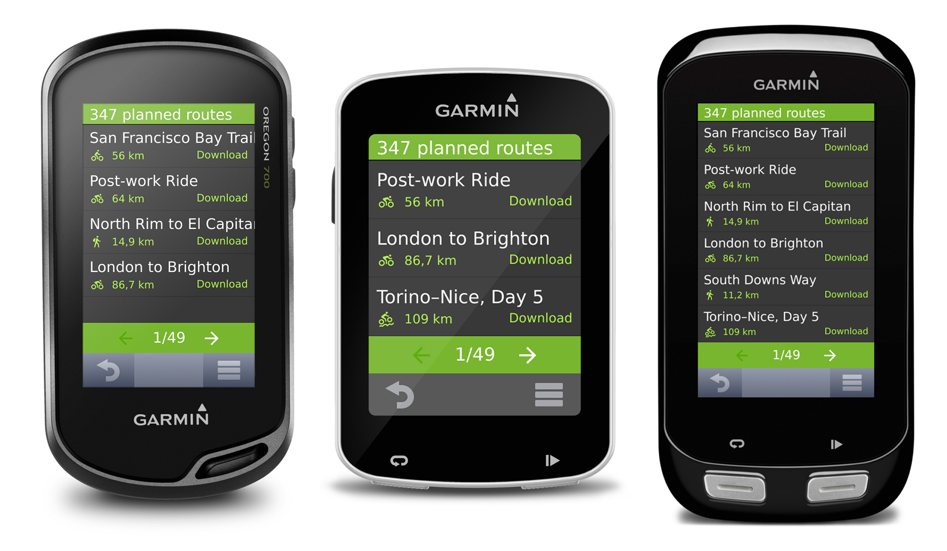 Komoot App jetzt für Garmin Connect IQ fähige Geräte