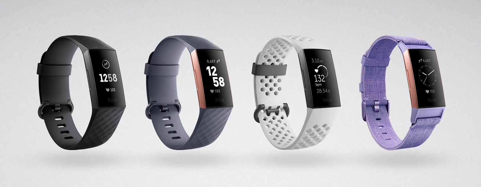 fitbit charge 3 pebble graphite